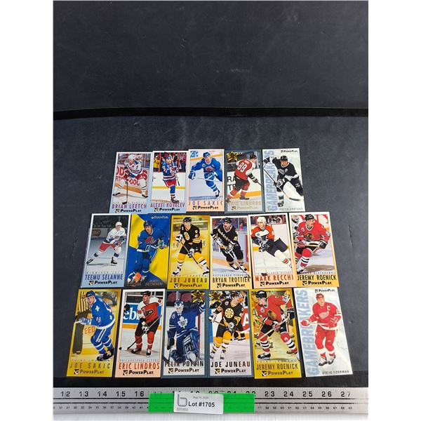 Various Power Play Trading Hockey Cards - Winnipeg Jets, Quebec Nordiques & Philadelphia Flyers