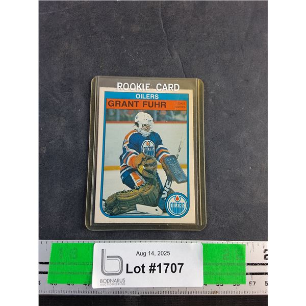 Grant Fuhr Oilers Rookie Trading Hockey Card - Authenticity Not Guaranteed