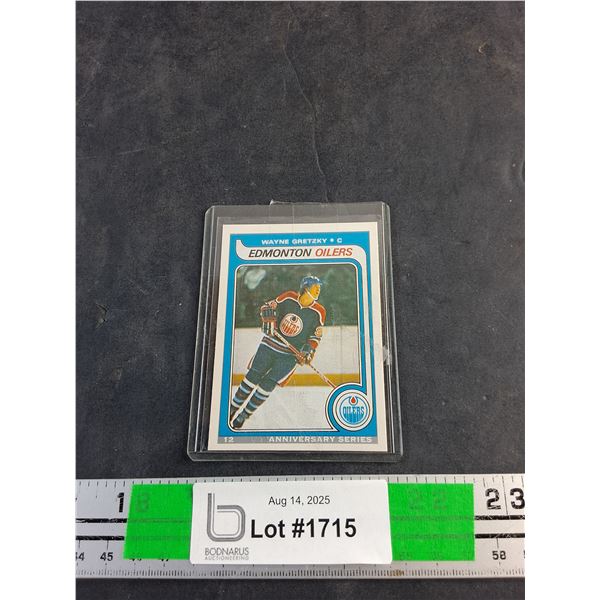 Vintage Edmonton Oilers Wayne Gretzky Trading Hockey Card - Authenticity Not Guaranteed