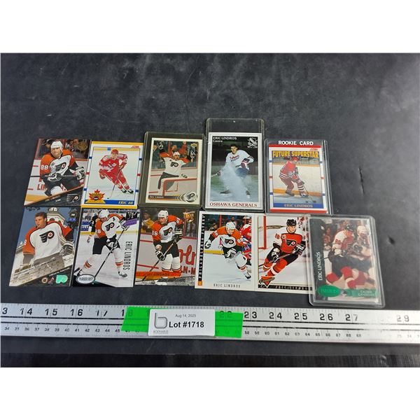 Various Eric Lindros Trading Hockey Cards