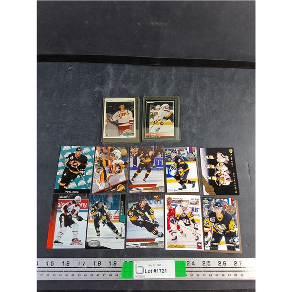 Various Pavel Bure and Jaromir Jagr Trading Hockey Cards - Authenticity Not Guaranteed
