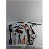 Image 1 : Wood Plane, Pliers, Chisel, Wire Strippers, Ratchet Wrench, Tin Shears, Nail Puller and Misc