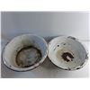 Image 4 : (2) Enamel Bowls 14"