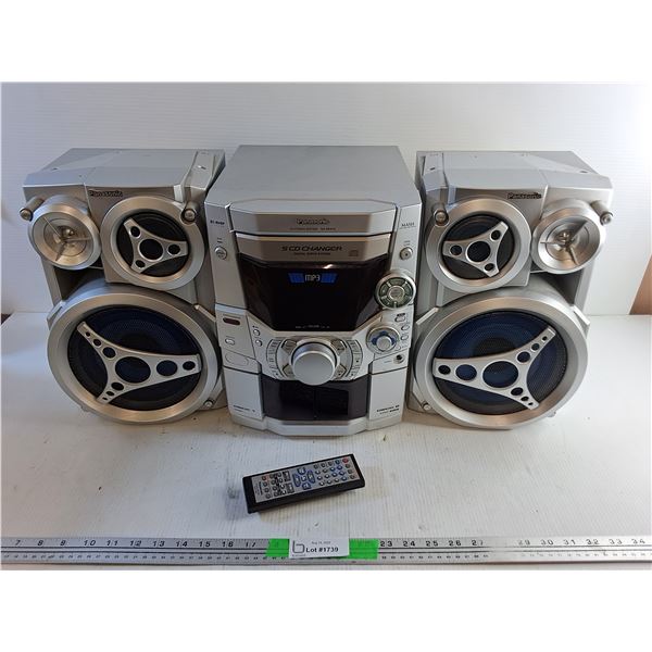 Panasonic CD Stereo System - Powers On, As Is, Cannot Ship