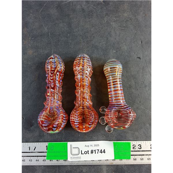 (3) Glass Smoking Pipes