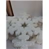 Image 2 : Christmas Lot - Small Chrismaas Tree Decor, Snowman and Santa Decorations, Foam Snowflakes, Christma