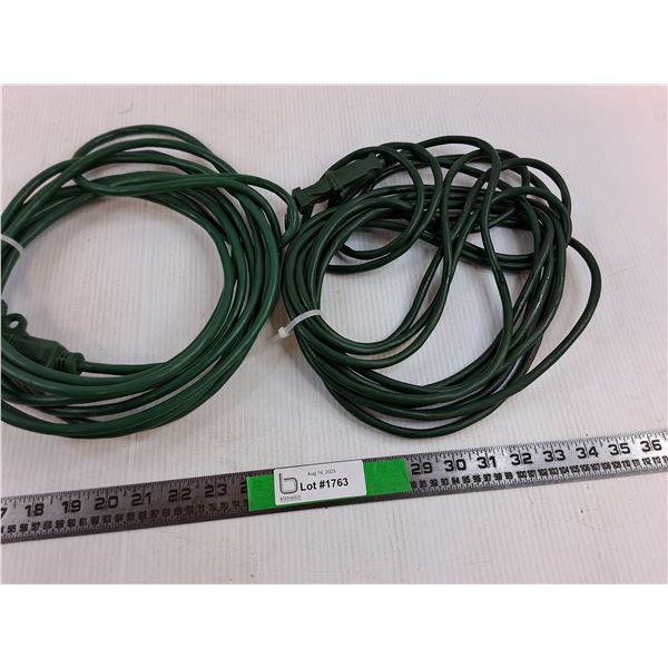 (2) Extension Cord Two Plugs Insert  Ones Regular Extension Cord