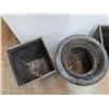 Image 4 : **(1)  Ceramic and (2) Plastic Planters 24", Cannot Ship