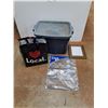 Image 1 : **Ziploc Space Bags 23" x 18", Picture Frame 13" x 11" and Plastic Tote with Lid 24" x 15" x 16"