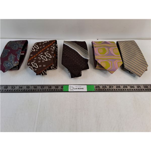 (6) Conversation Starter Ties, Satin, Cotton, Polyester
