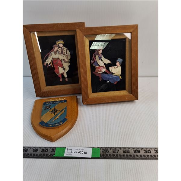 3D Ukrainian Dance Decoupage Wall Art and Avionics Shield Badge