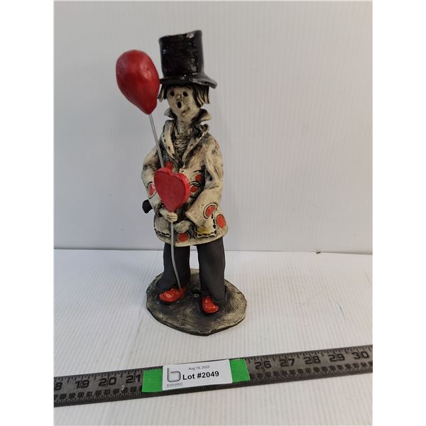 Clay Pottery Clown Decorative Figure
