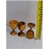 Image 6 : 2001 Jones And Catie Resin Gnome With (3) Wood Turned Mini Goblets
