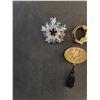 Image 2 : Jewelry Lot - (8) Brooches, (2) Pendants, (1) Earring