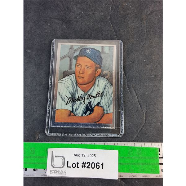 Vintage Signed Mickey Mantle Baseball Picture Card - Authenticity Not Guaranteed