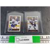 Image 1 : (2) Edmonton Oilers Connor McDavid Rookie Hockey Stickers, Authenticity Not Guaranteed