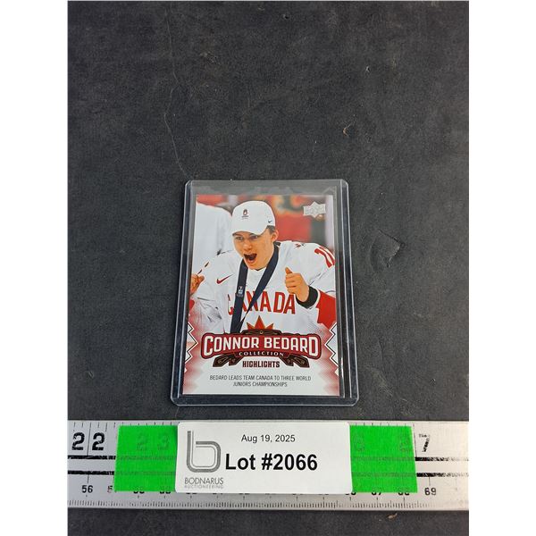 Upper Deck Rookie Connor Bedard Trading Hockey Card - Authenticity Not Guaranteed