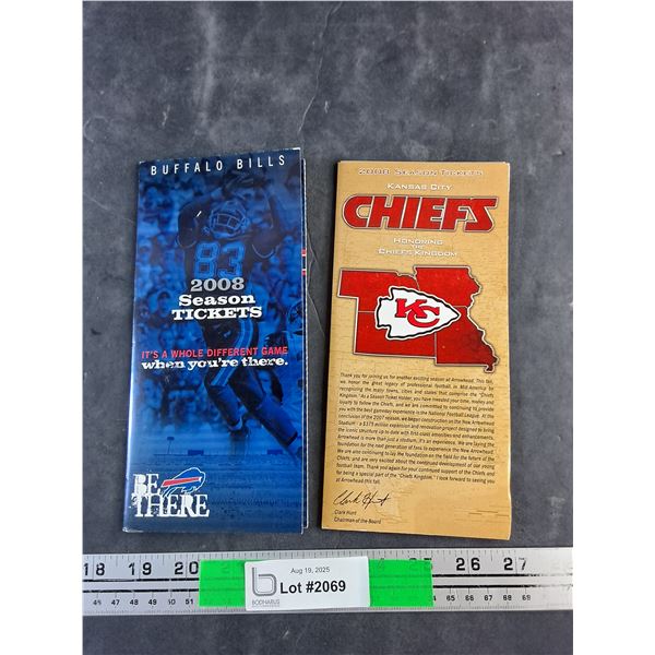 Buffalo Bills & Kansas City Chiefs Ticket Books - Authenticity Not Guaranteed