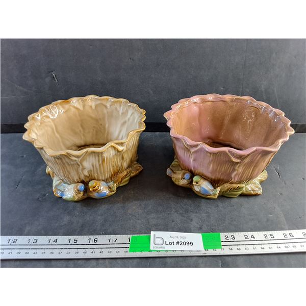 (2) Ceramic Planters