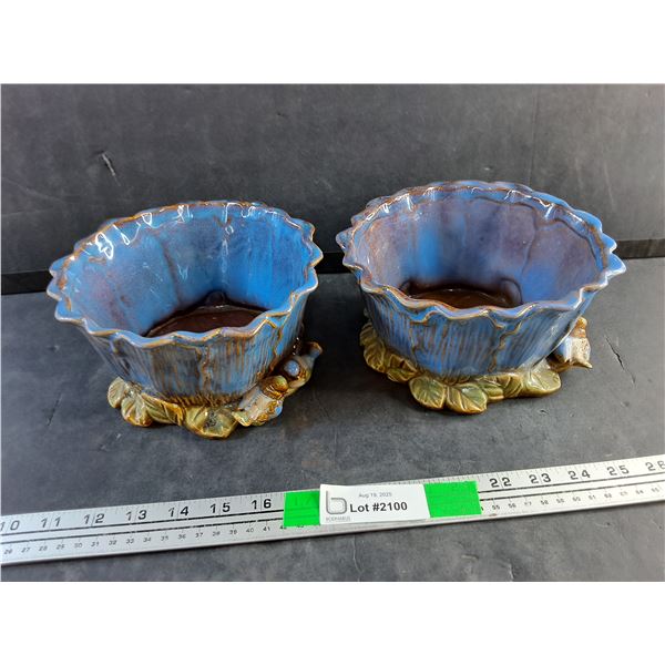 (2) Ceramic Planters