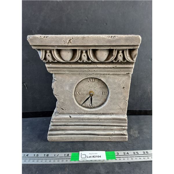 Ancient Greece Style Desk Clock - As Is