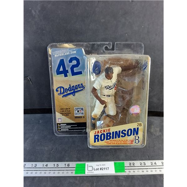 42 Dodgers Jackie Robinson Baseball Figure - NIB