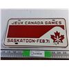 Image 1 : Canada Games Saskatoon Feb 71 Front License Plate