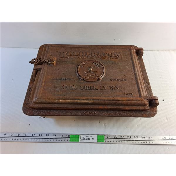 Vintage Kernerator Cast Iron Furnace Cleanout Door