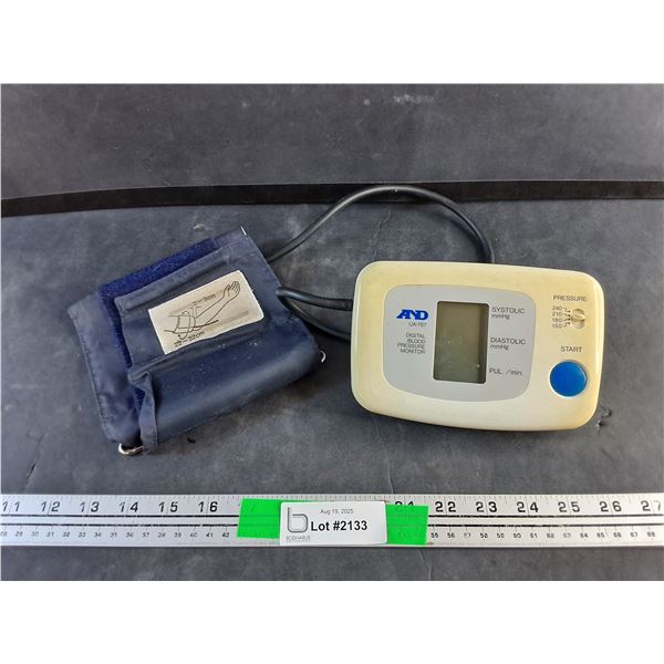AND Cordless Digital Blood Pressure Monitor - Powers On, As Is