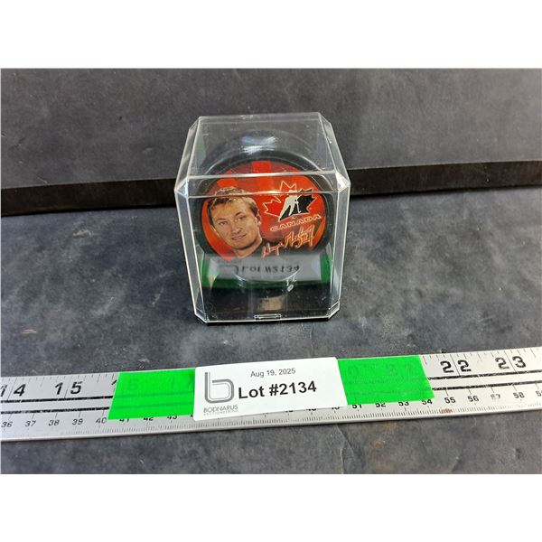 Canada Wayne Gretzky Hockey Puck in a Display Case