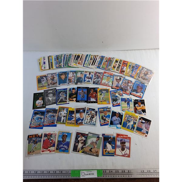 Various Baseball Trading Cards - Topps, O Pee Chee and Fleer 90-Authenticity Not Guaranteed