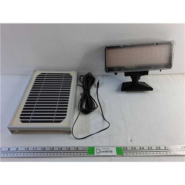 Solar Panel 12" x 8" and LED Lamp - As Is