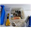 Image 5 : Assorted Industrial Surplus - Electrical Parts, Scraper, Hole Saw, Containers, Nuts and Misc