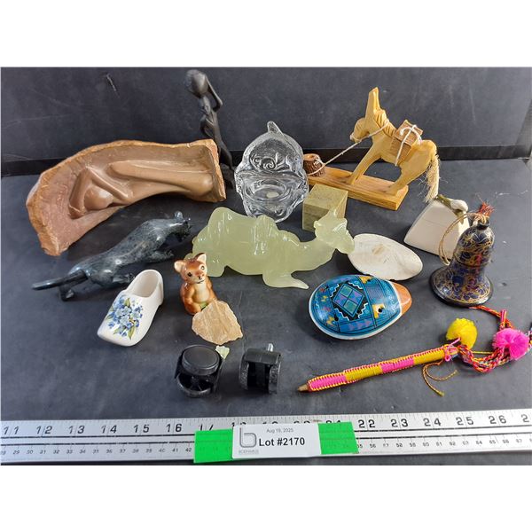 Glass Candle Holder, Decorative Bell, Stone Carved Decorations, Furniture Wheels and Misc