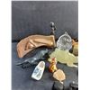 Image 2 : Glass Candle Holder, Decorative Bell, Stone Carved Decorations, Furniture Wheels and Misc