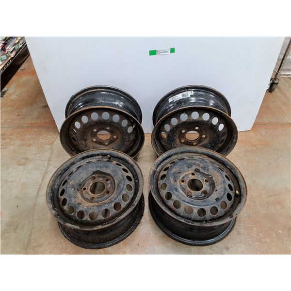 **(4) Steel Rims/Wheels/Steelies - R15, 5x112, Came from a Mercedes Benz W124  - CANNOT SHIP