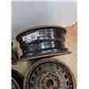 Image 4 : **(4) Steel Rims/Wheels/Steelies - R15, 5x112, Came from a Mercedes Benz W124  - CANNOT SHIP