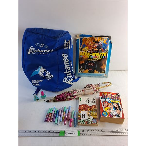 L.O.L Flavoured Lip Gloss, Nail Polish, Archie 1000 Page Comics Party Book, Cooler Backpack and Misc
