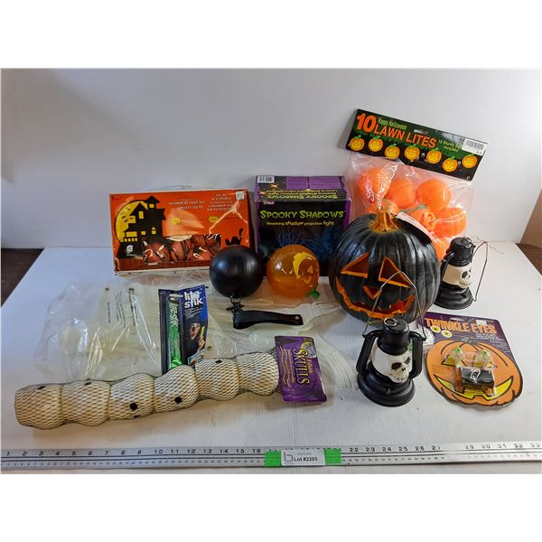 Halloween Decor, Lawn Lites, Lite Stik and Revolving Shadow Projection Light