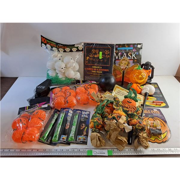 Halloween Decor, Pumpkin Carving Kit and Glamour Mask