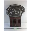 Image 1 : Light Up Business Hours Sign 25" x 20", As Is