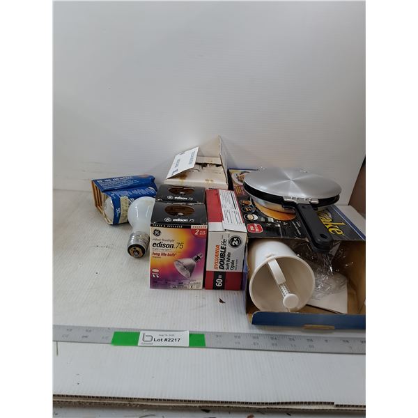 Pancake Pan & Variety Of Light Bulbs