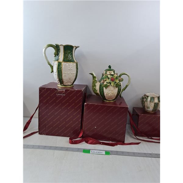 Christmas Creamer Pitcher, Teapot & Water Pitcher