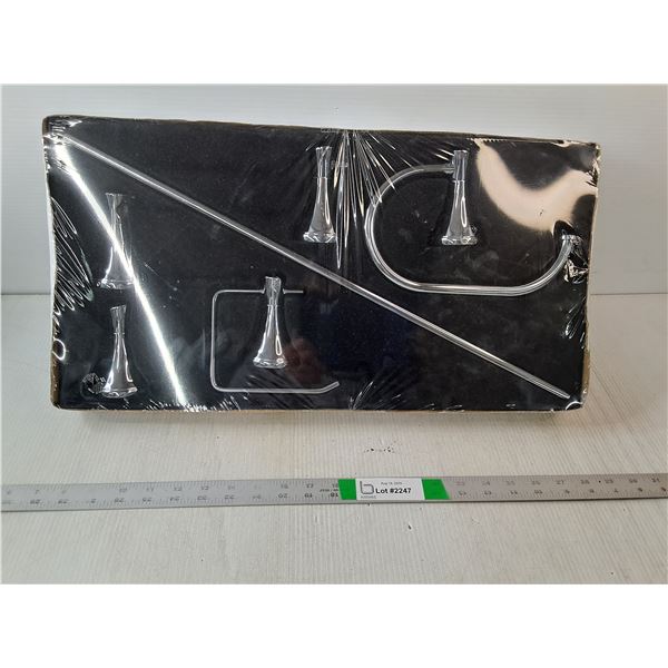 Bathroom Fixture Set - Richelieu Towel Bar 36", Tissue Holder, Towel Holder, Wall Hook