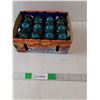 Image 1 : (12)Vintage Heminggray No. 9 Blue Glass Insulators