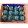 Image 2 : (12)Vintage Heminggray No. 9 Blue Glass Insulators