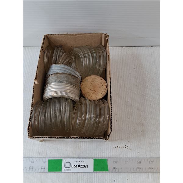 Assorted Glass Jar Lids