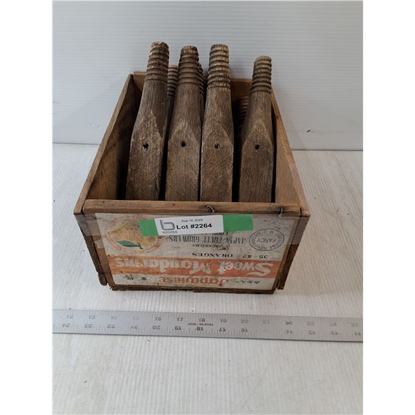 (8)Wooden Insulator Holders With Wood Crate