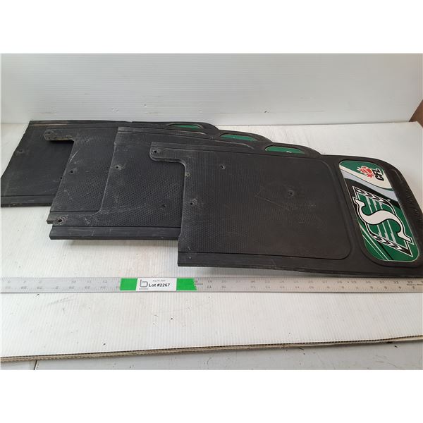 (4) Sask. Rough Riders Mudflaps 22" x 12"