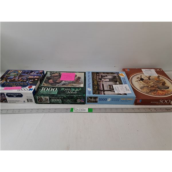 (4) Assorted Puzzles, Missing Pieces - AS IS